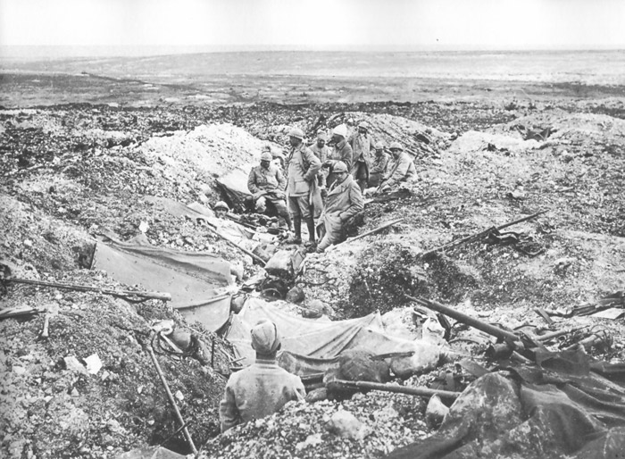 Photo taken after the hill was regained by the French.