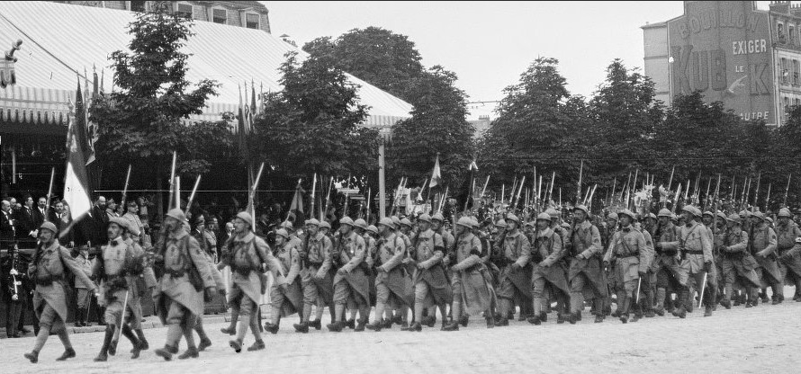 Parade for 14 July 1917 ceremonies in Paris. 