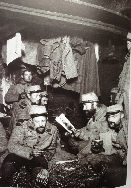 Soldiers resting in their billets (at a farm). Photo taken by Frantz Adam, 1915.
