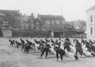 Class of 1917 recruits in training at Reuil. They wear the fatigue uniform of a zouave unit.