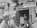 An army co-operative, selling wine, food and small nick-knacks to the men.