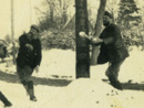 Soldiers take a moment to engage in frivolous snowball fight.