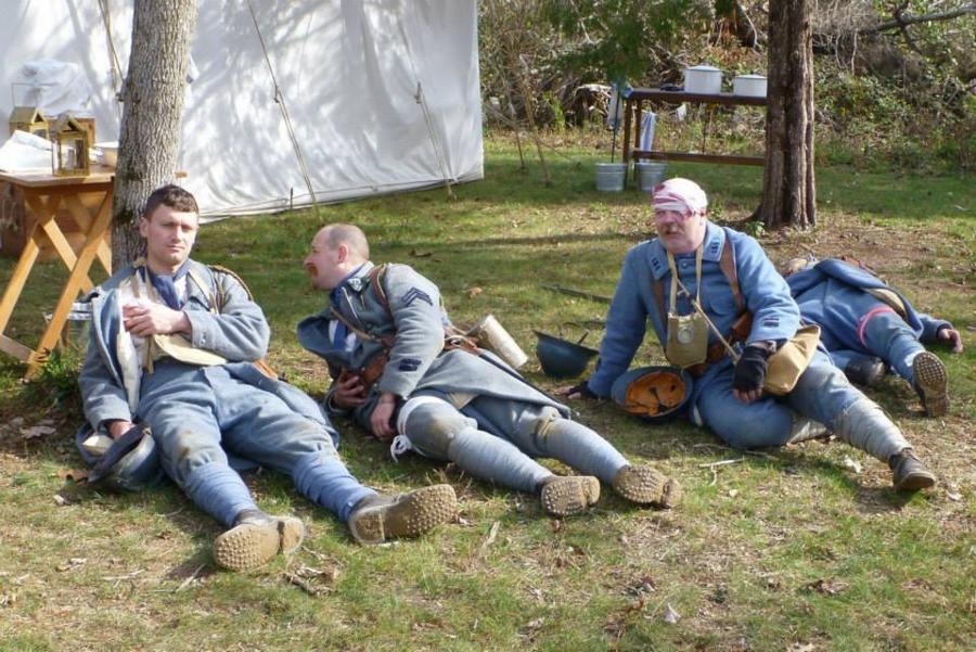 Following as attack on the German lines, wounded await attention at the casualty clearing station, November 2014