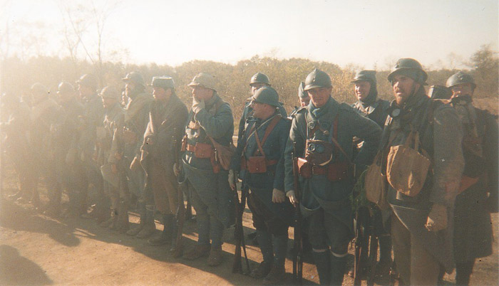 The unit lines up at the GWA morning formation, April 2003.