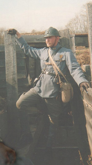 Lt. William looks over the German lines, April 2003.