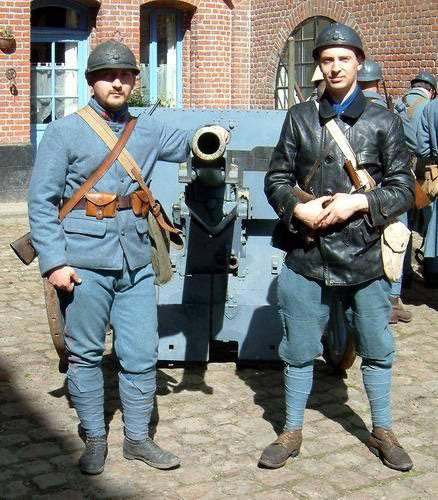 Two members of the Poilu de la Marne, Fort Seclin, 2005.