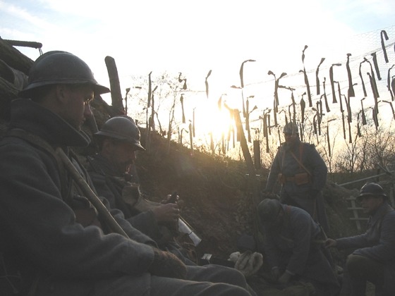 The men of the 15-1 take in some last peaceful moments before nightfall, and the inevitable Boche attack, November 2006.