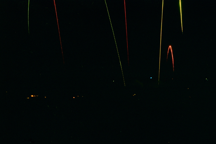 Multiple colored flares. Taken by Garret Miller, April 2010.