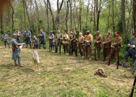 Sgt. Contamine leading the French company in advanced training exercises, April 2012.
