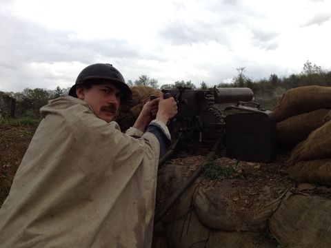 Sdt. Durant of the 18th RI with a captured Maxim MG, April 2012.