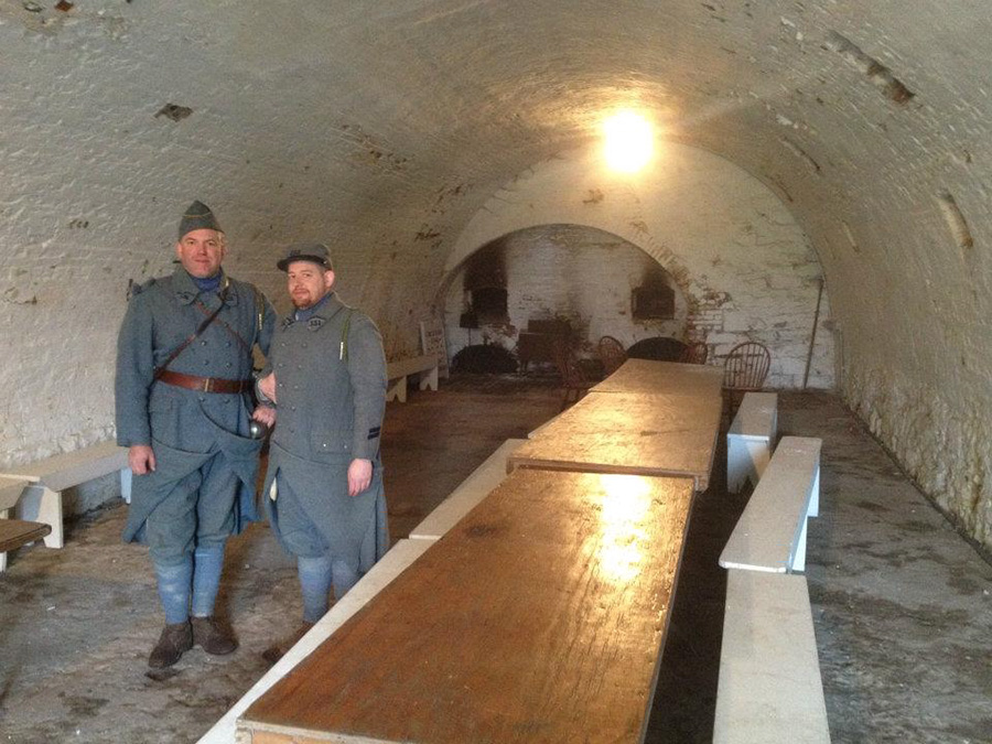 Cpl. Picard and Sdt. Croissant, Fort Mifflin, March 2012.