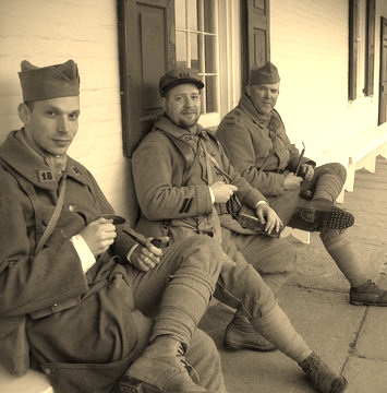Sdt. Nicholas, Cpl. Picard and Sdt. Croissant, Fort Mifflin, March 2012.