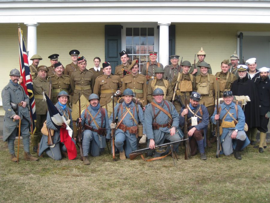 With our British, Canadian, American and (even) German friends at the WWI Weekend at Fort Mifflin, March 2013.