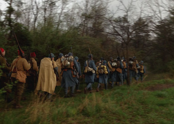 The French company marches to the battalion formation, Newville, April 2013.