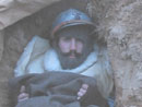 Sgt. Contamine, at dawn in a shelter after a long, rainy night - Newport News, VA, March 2005