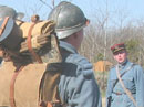 Lt. Matt Williamson inspects the troops at morning formation, April 2005.