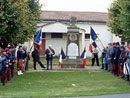 The Poilus de la Marne, Remeberance Day ceremony at the Memorial to the Dead, in Villeroy, France (Marne), November 11, 2004. 
