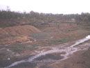 A small stream forms in the battlefield, April 2006.