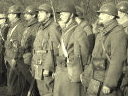 Units of the Battalion Français (BF) form up for morning drill, November 2007.