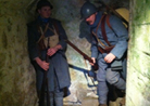 Sdt. Cardet and Sdt. Rouland in a subterranean passage at Fort Mifflin, March 2013.