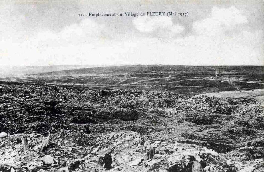 The site of the village of Fleury, which changed hands 16 times during the fighting at Verdun in 1916.