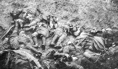 French corpses piled up in the Argonne.