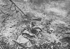 German remains lie amongst the debris at Verdun. 